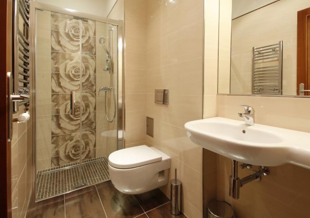 Badkamer van een appartement van appartementen Anyday in Praag