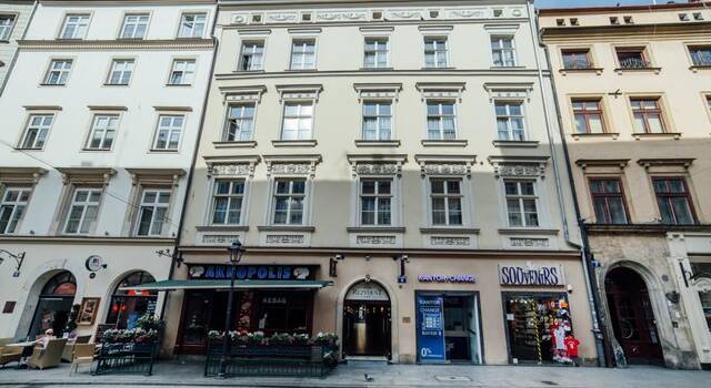 Buitenzijde van Hotel Rezydent in Krakau