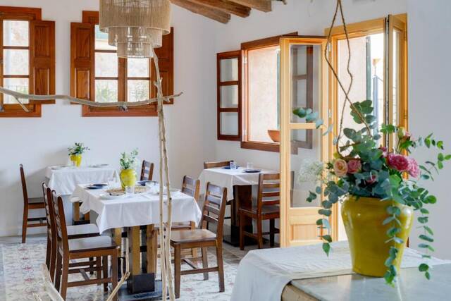 Son Colom -Turismo de interior - ontbijthoek met planten