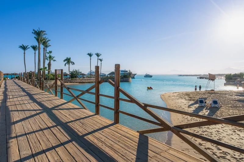 Hurghada uitzicht op strand