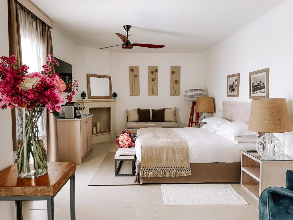 Canne Bianche Lifestyle Hotel - kamer met plafondventilator