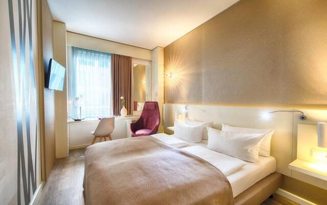 Tweepersoonskamer van Hotel Leonardo Mitte in Berlijn