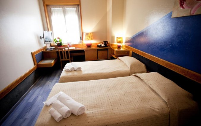 Twee losse bedden in Hotel Diplomatic Turijn