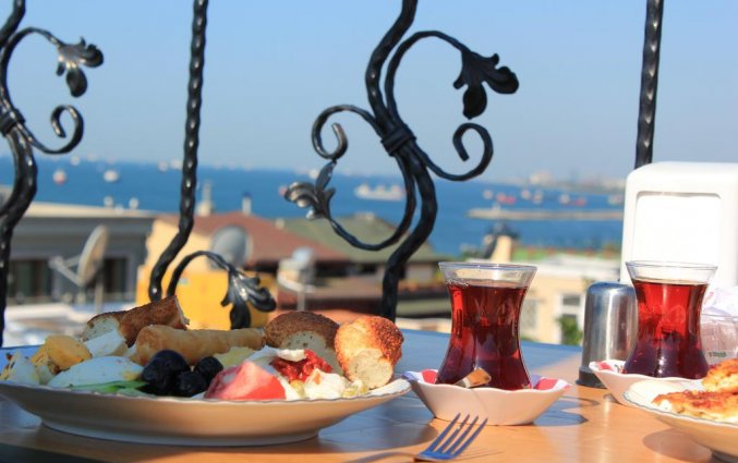 Uitzicht en ontbijt van Hotel Asmali in Istanbul
