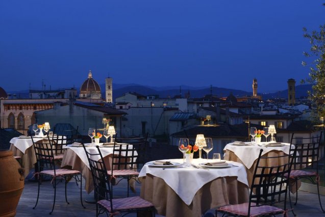 Dakterras met terras van Hotel Kraft in Florence