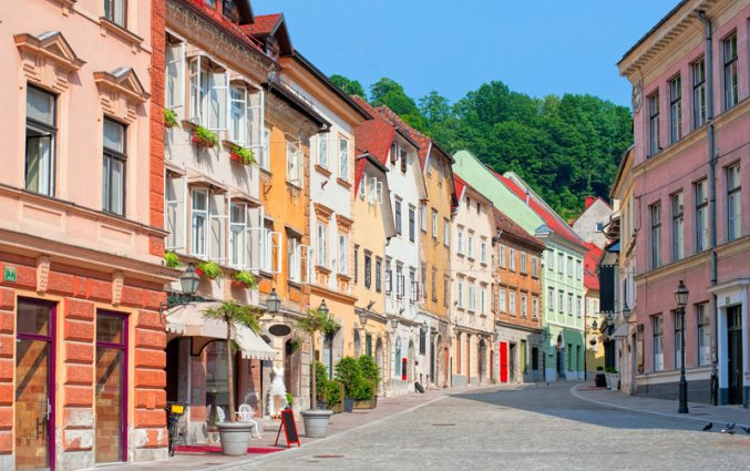 Ljubljana - Kleurrijke huizen