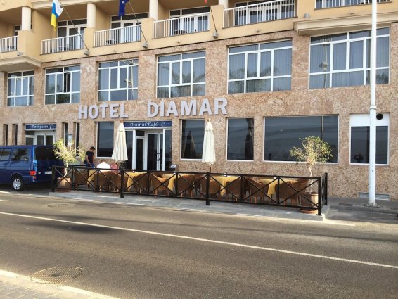 Exterieur van Hotel Diamar op Lanzarote