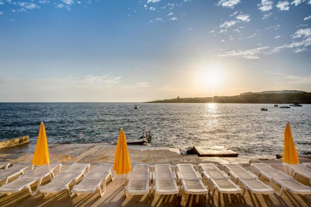 Privéstrand van Sunny Coast Resort in Malta