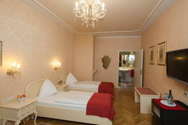 Tweepersoonskamer van Hotel Pertschy Paleis in Wenen