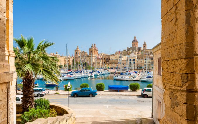 Malta - Straat en Haven van Senglea