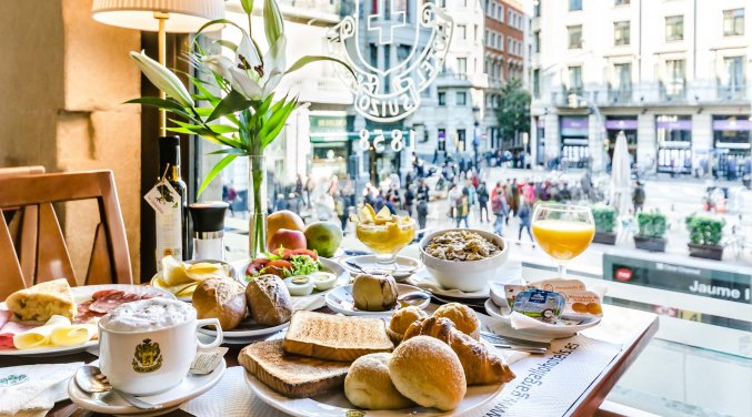 Ontbijt bij Hotel Suizo Barcelona