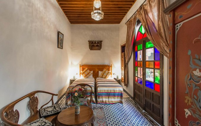 Tweepersoonskamer van Riad Dar Chrifa in Fez