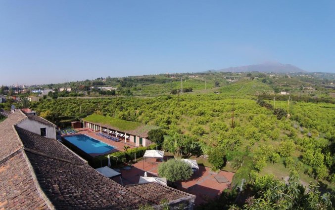 Bovenaanzicht van Hotel Etna op Sicilië