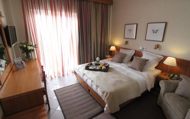 Tweepersoonskamer van Hotel Achillion in Athene