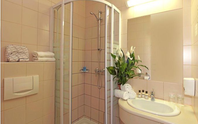 Badkamer van een tweepersoonskamer van Hotel Pilvax in Budapest