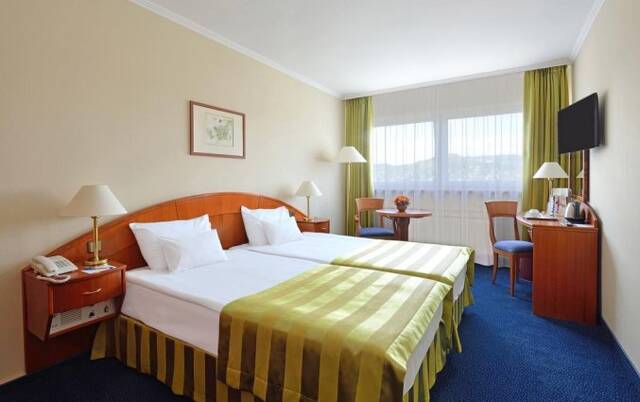 Tweepersoonskamer van Hotel Danabius Flamenco in Budapest