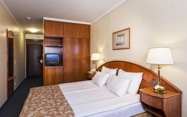 Tweepersoonskamer van Hotel Danabius Flamenco in Budapest