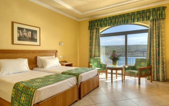 Tweepersoonskamer van hotel Paradise Bay malta